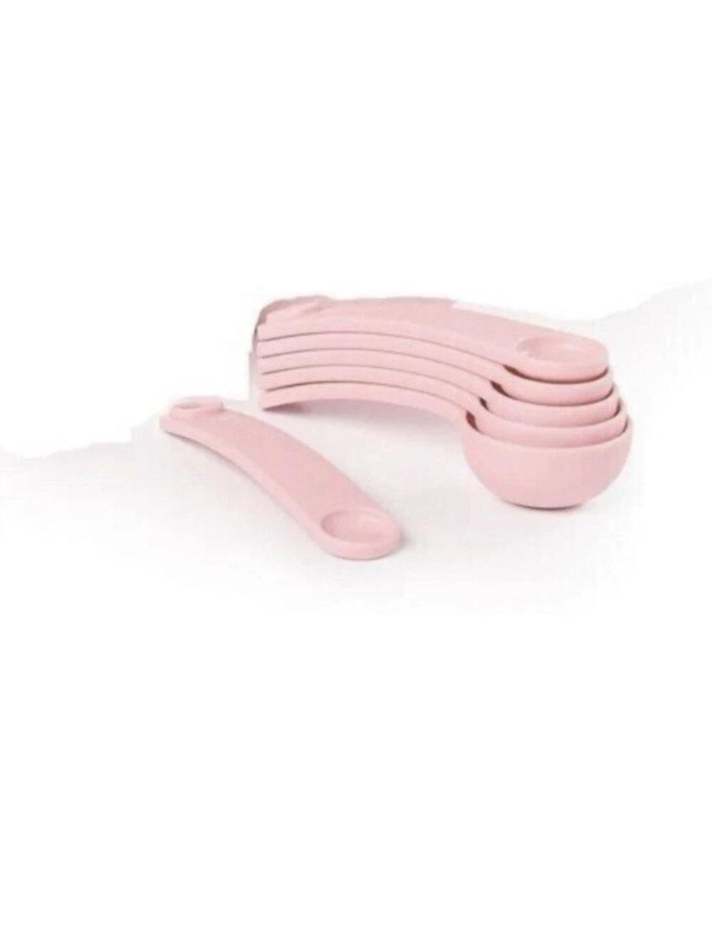 New Tupperware Snap Together Measuring Spoon Set 6 Piece in Pink